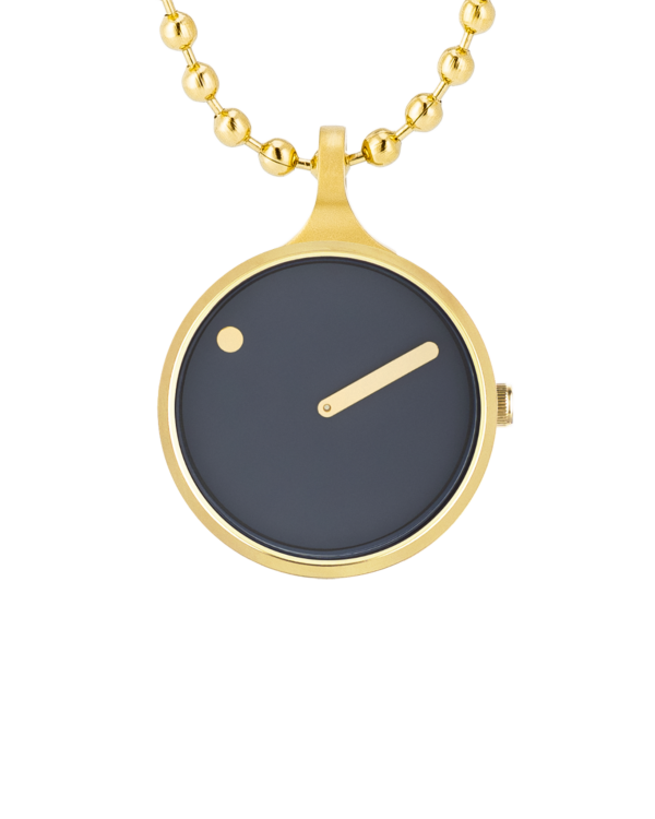30 mm / Midnight Blue / Gold Necklace