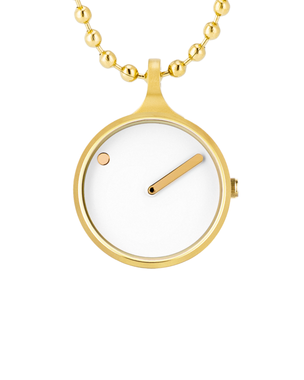 30 mm / White dial / Gold Necklace