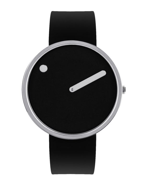 Black dial / Black silicone strap