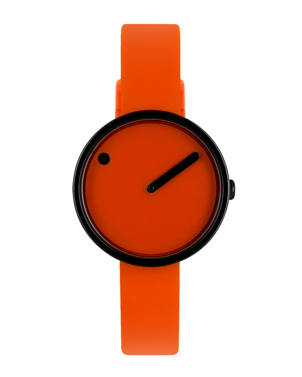 Orange dial / Orange silicone strap