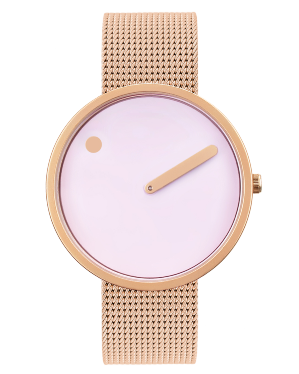 Dusty Rose Pink dial / Matt rose gold mesh band