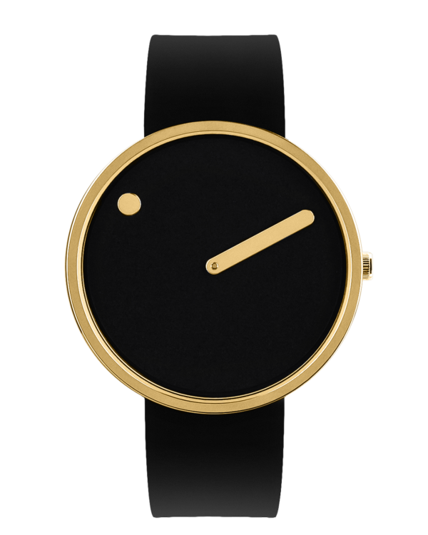 Black dial / Black silicone strap