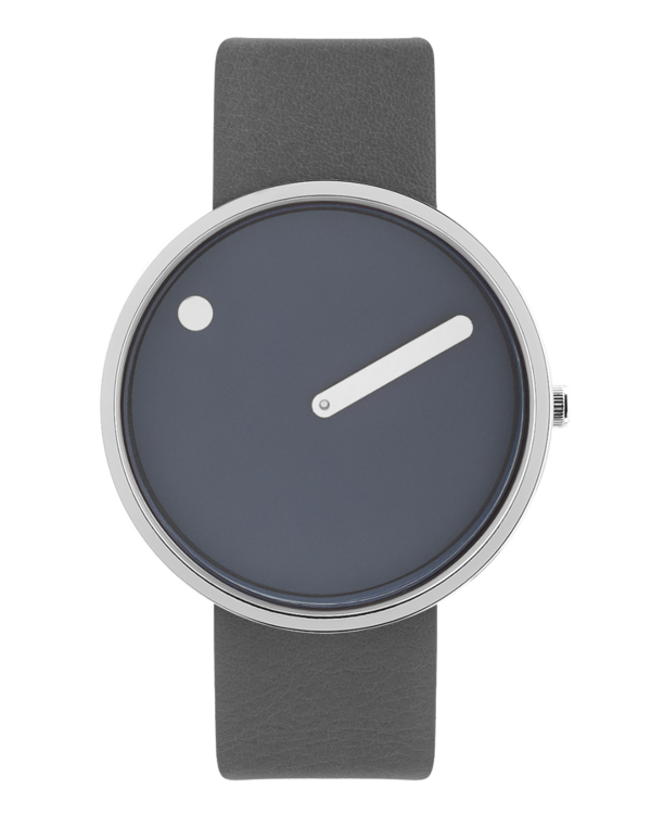 40 mm / Midnight Blue dial / Thunder Grey leather strap