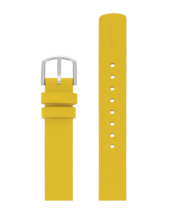 CANARY YELLOW LEATHER STRAP 14 MM