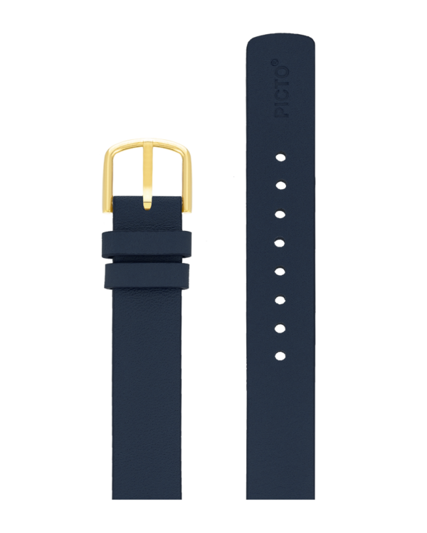 MIDNIGHT BLUE LEATHER STRAP 14 MM