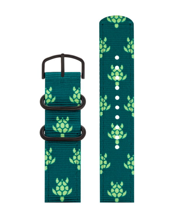 OCEAN GREEN W/PRINT RECYCLED STRAP 20 MM