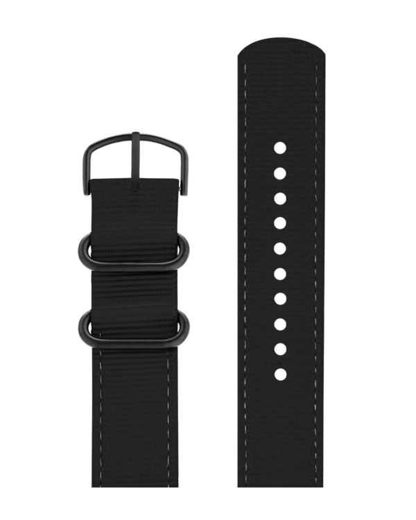 MANTA RAY BLACK RECYCLED STRAP 20 MM - XL