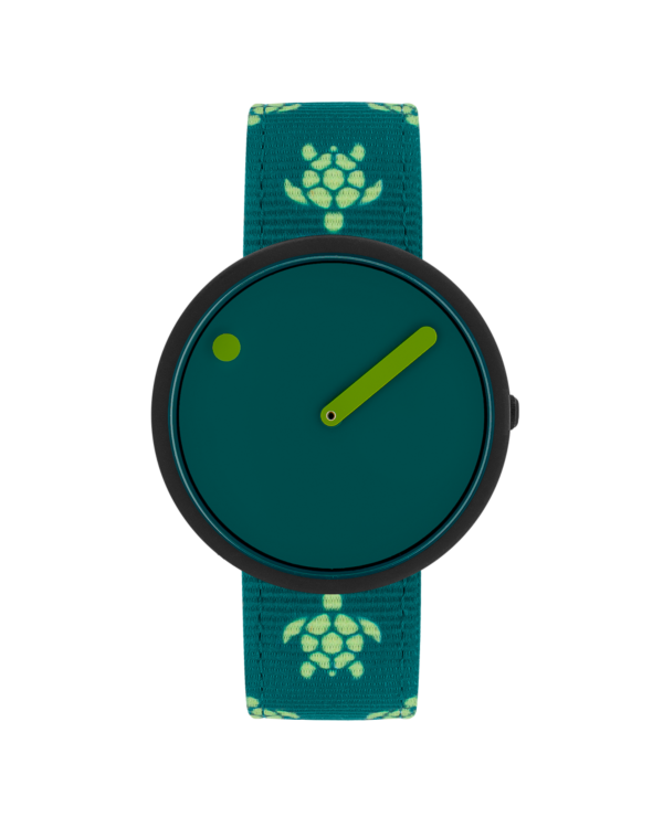 40 mm / Ocean Green dial / Ocean Green recycled strap w/ print