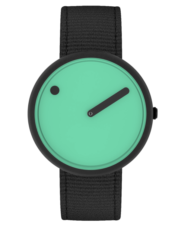 40 mm /Pacific Green dial / Manta Ray Black recycled strap