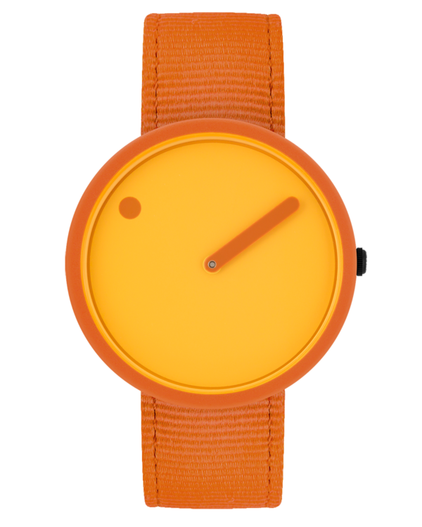 40 mm /Burnt Yellow dial / Burnt Orange recycled strap